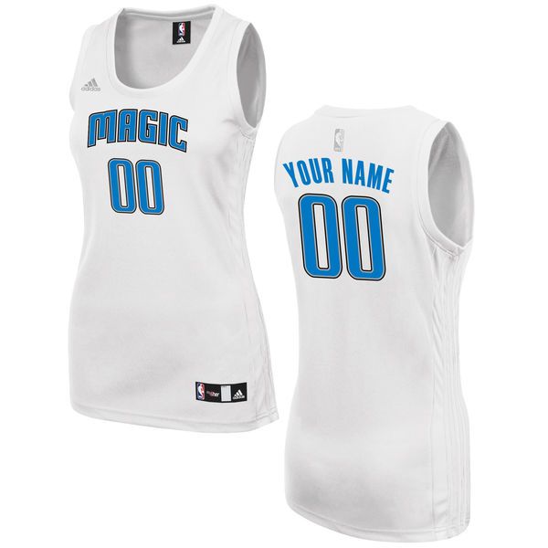 Women Orlando Magic Adidas White Custom Fashion NBA Jersey->customized nba jersey->Custom Jersey